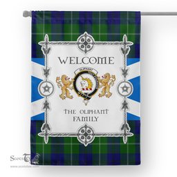 Scotstee Shop Oliphant Modern Tartan Garden Flag - Tartan Flag Clan Badge Scottish Tartan House Flag, tartan garden flag, Tartan Flag, Crest Garden Flag, Garden Flag, Ireland Garden Flag, Family Crest, Custom Flag, Custom Garden Flag, Ireland Custom Flag, clan tartan flags