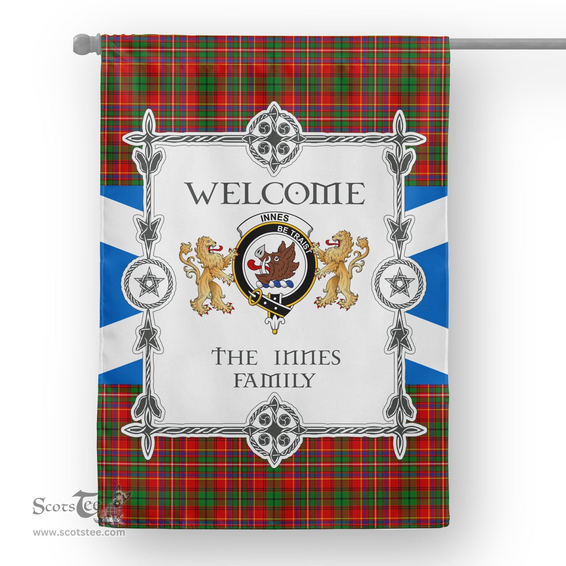 Innes Tartan Garden Flag - Tartan Flag Clan Badge Scottish Tartan House Flag, tartan garden flag, Tartan Flag, Crest Garden Flag, Garden Flag, Ireland Garden Flag, Family Crest, Custom Flag, Custom Garden Flag, Ireland Custom Flag, clan tartan flags