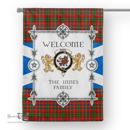 Innes Tartan Garden Flag - Tartan Flag Clan Badge Scottish Tartan House Flag, tartan garden flag, Tartan Flag, Crest Garden Flag, Garden Flag, Ireland Garden Flag, Family Crest, Custom Flag, Custom Garden Flag, Ireland Custom Flag, clan tartan flags