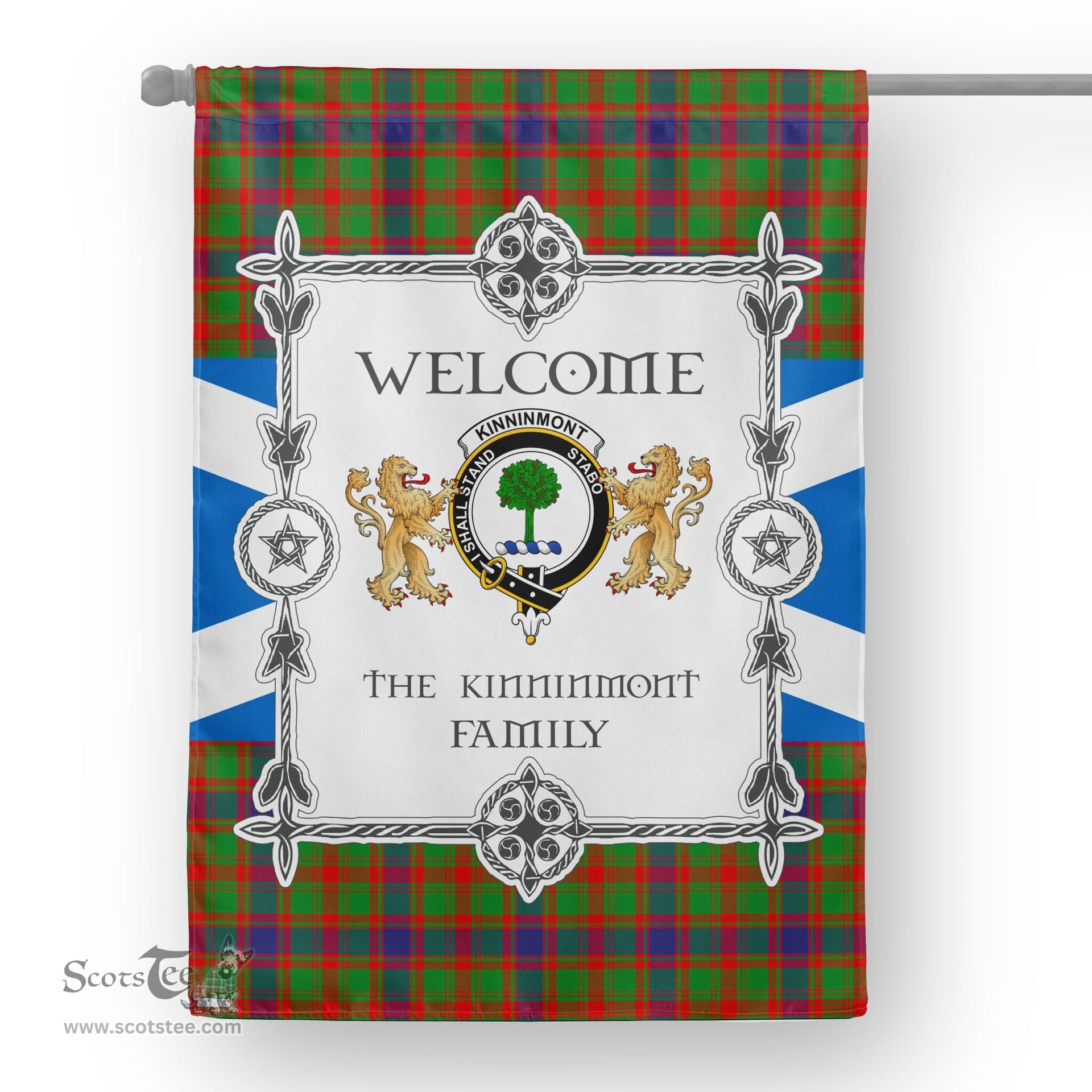 Kinninmont Tartan Garden Flag - Tartan Flag Clan Badge Scottish Tartan House Flag, tartan garden flag, Tartan Flag, Crest Garden Flag, Garden Flag, Ireland Garden Flag, Family Crest, Custom Flag, Custom Garden Flag, Ireland Custom Flag, clan tartan flags