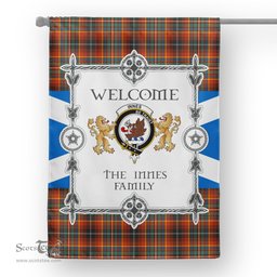 Innes Ancient Tartan Garden Flag - Tartan Flag Clan Badge Scottish Tartan House Flag, tartan garden flag, Tartan Flag, Crest Garden Flag, Garden Flag, Ireland Garden Flag, Family Crest, Custom Flag, Custom Garden Flag, Ireland Custom Flag, clan tartan flags