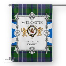 Scotstee Shop Wishart Hunting Tartan Garden Flag - Tartan Flag Clan Badge Scottish Tartan House Flag, tartan garden flag, Tartan Flag, Crest Garden Flag, Garden Flag, Ireland Garden Flag, Family Crest, Custom Flag, Custom Garden Flag, Ireland Custom Flag, clan tartan flags