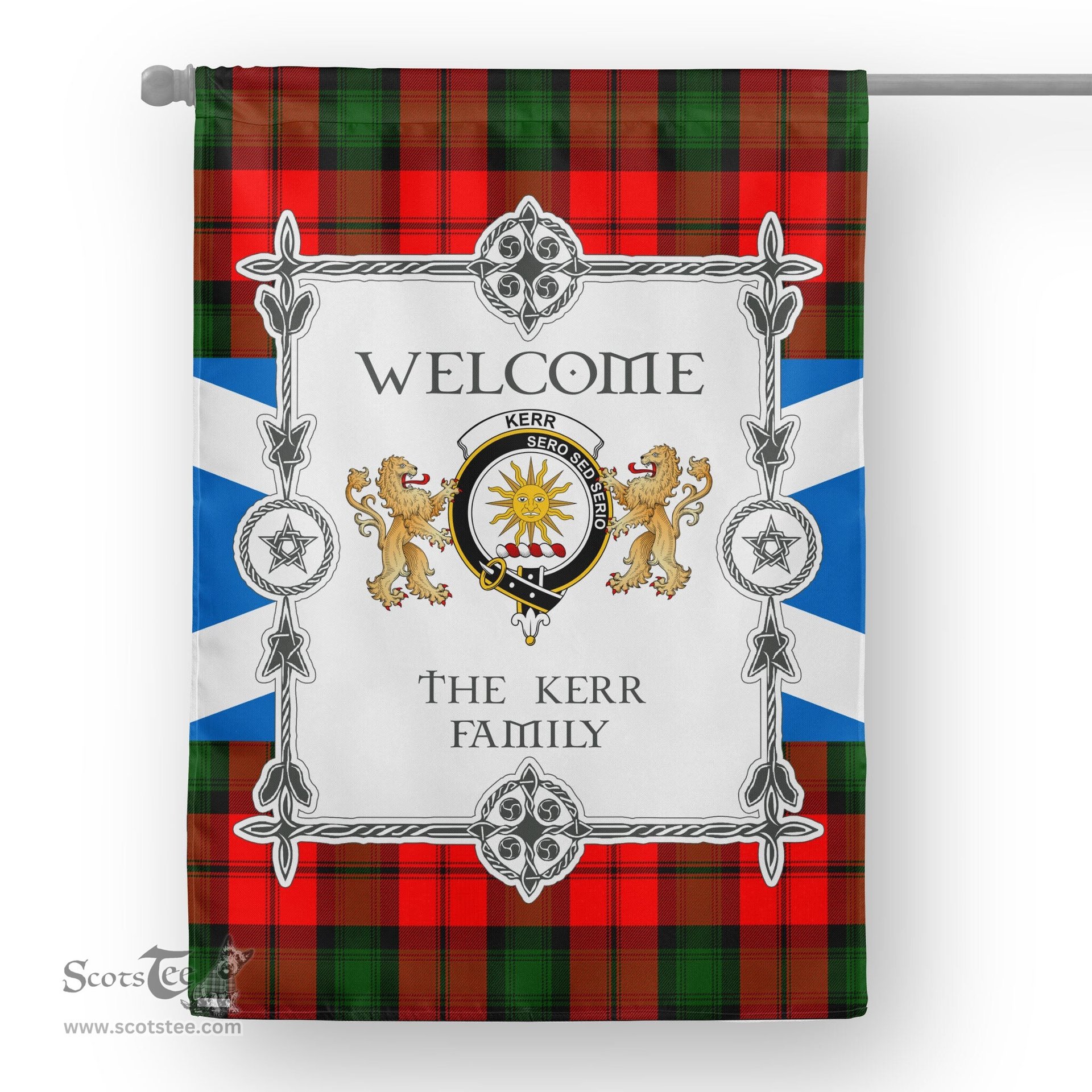 Kerr Modern Tartan Garden Flag - Tartan Flag Clan Badge Scottish Tartan House Flag, tartan garden flag, Tartan Flag, Crest Garden Flag, Garden Flag, Ireland Garden Flag, Family Crest, Custom Flag, Custom Garden Flag, Ireland Custom Flag, clan tartan flags