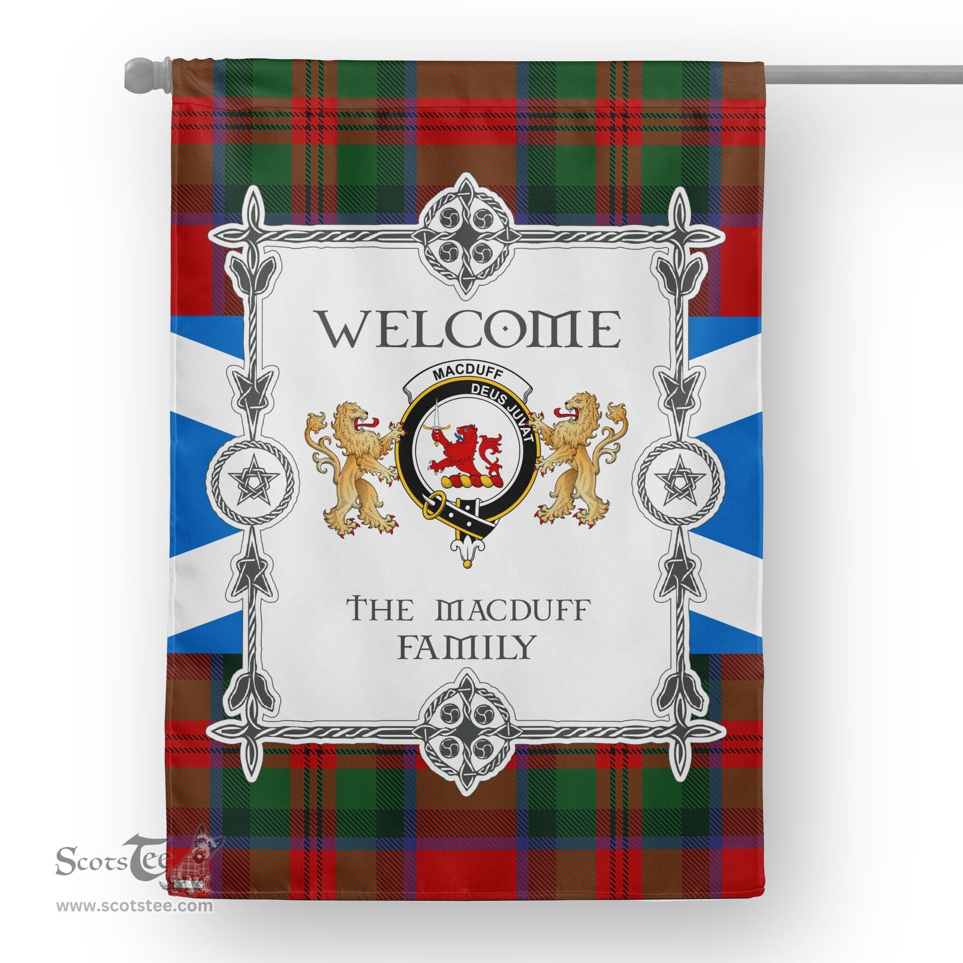 Scotstee Shop MacDuff Tartan Garden Flag - Tartan Flag Clan Badge Scottish Tartan House Flag, tartan garden flag, Tartan Flag, Crest Garden Flag, Garden Flag, Ireland Garden Flag, Family Crest, Custom Flag, Custom Garden Flag, Ireland Custom Flag, clan tartan flags