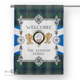 Scotstee Shop Kennedy Modern Tartan Garden Flag - Tartan Flag Clan Badge Scottish Tartan House Flag, tartan garden flag, Tartan Flag, Crest Garden Flag, Garden Flag, Ireland Garden Flag, Family Crest, Custom Flag, Custom Garden Flag, Ireland Custom Flag, clan tartan flags
