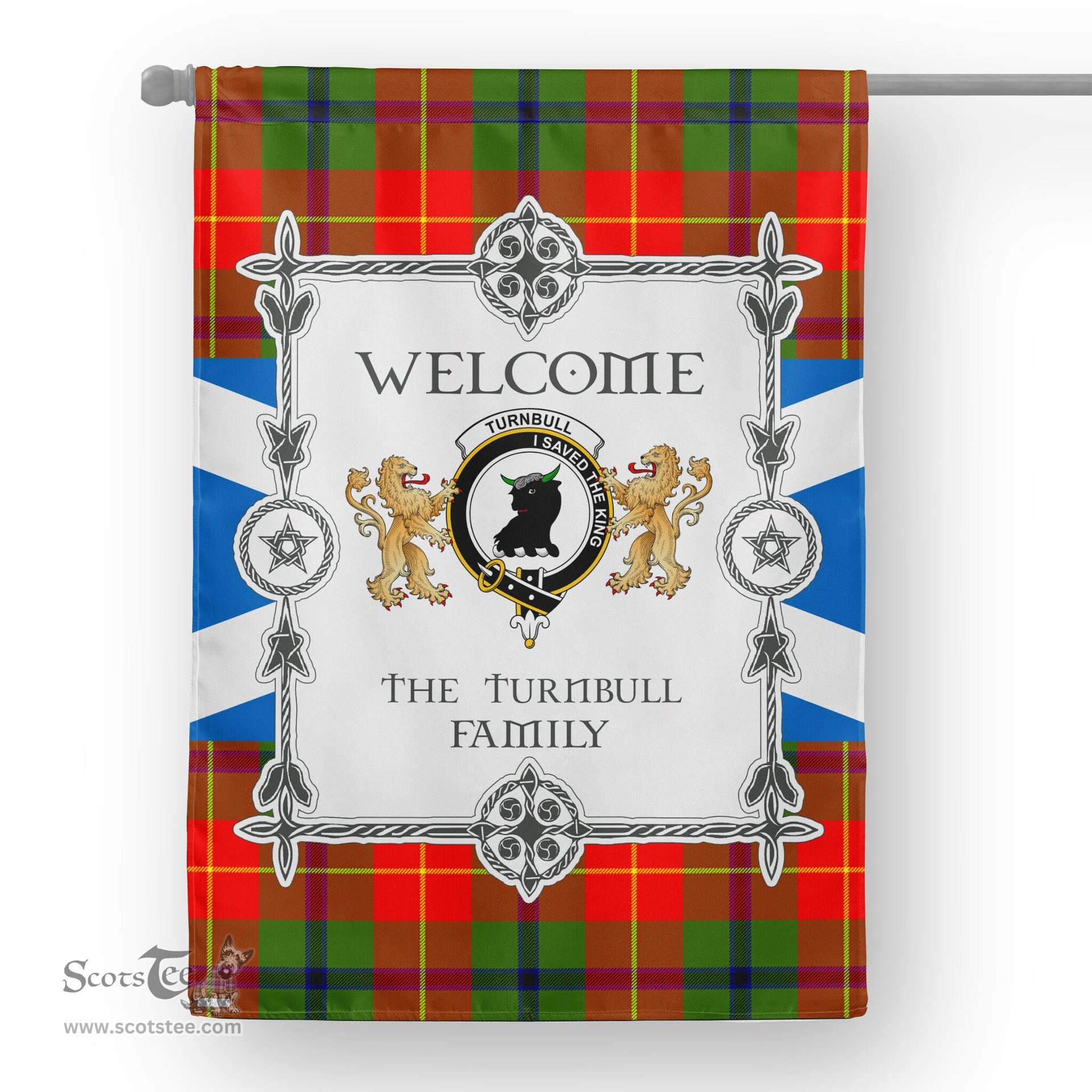 Scotstee Shop Turnbull Tartan Garden Flag - Tartan Flag Clan Badge Scottish Tartan House Flag, tartan garden flag, Tartan Flag, Crest Garden Flag, Garden Flag, Ireland Garden Flag, Family Crest, Custom Flag, Custom Garden Flag, Ireland Custom Flag, clan tartan flags