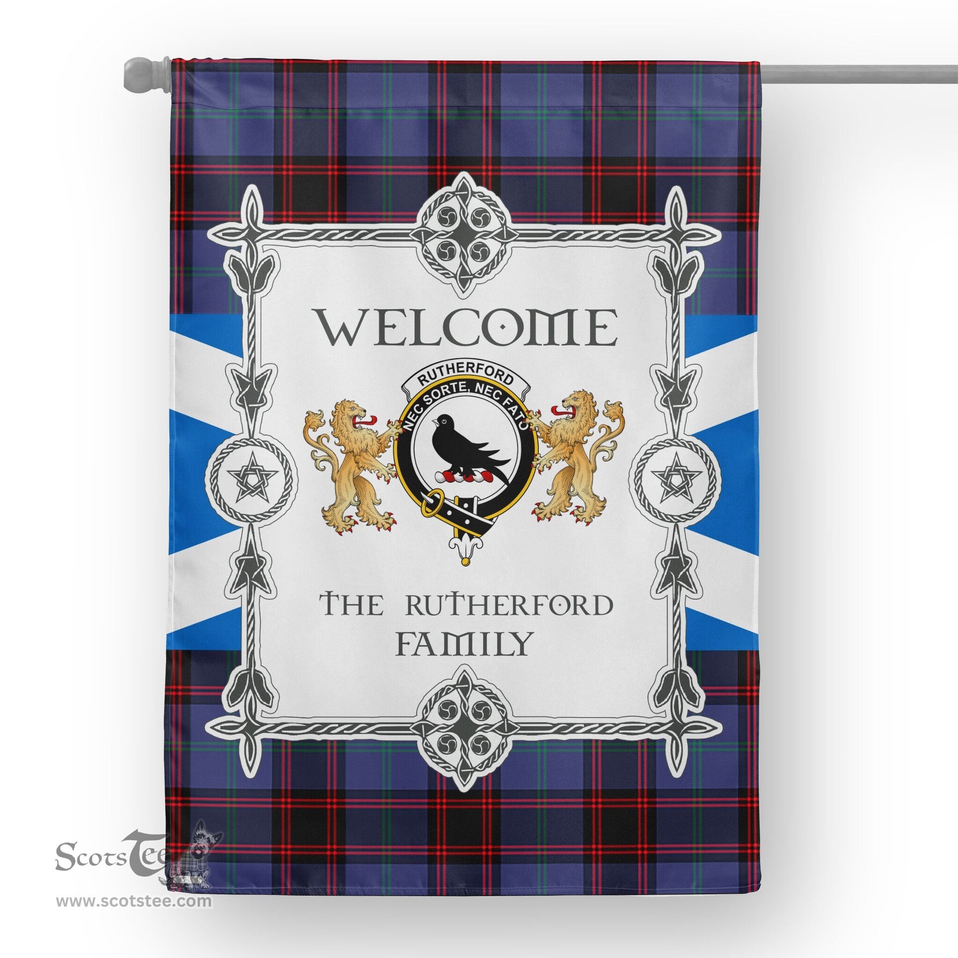Scotstee Shop Rutherford Hunting Tartan Garden Flag - Tartan Flag Clan Badge Scottish Tartan House Flag, tartan garden flag, Tartan Flag, Crest Garden Flag, Garden Flag, Ireland Garden Flag, Family Crest, Custom Flag, Custom Garden Flag, Ireland Custom Flag, clan tartan flags
