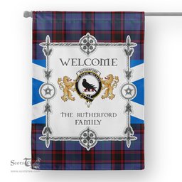 Scotstee Shop Rutherford Hunting Tartan Garden Flag - Tartan Flag Clan Badge Scottish Tartan House Flag, tartan garden flag, Tartan Flag, Crest Garden Flag, Garden Flag, Ireland Garden Flag, Family Crest, Custom Flag, Custom Garden Flag, Ireland Custom Flag, clan tartan flags