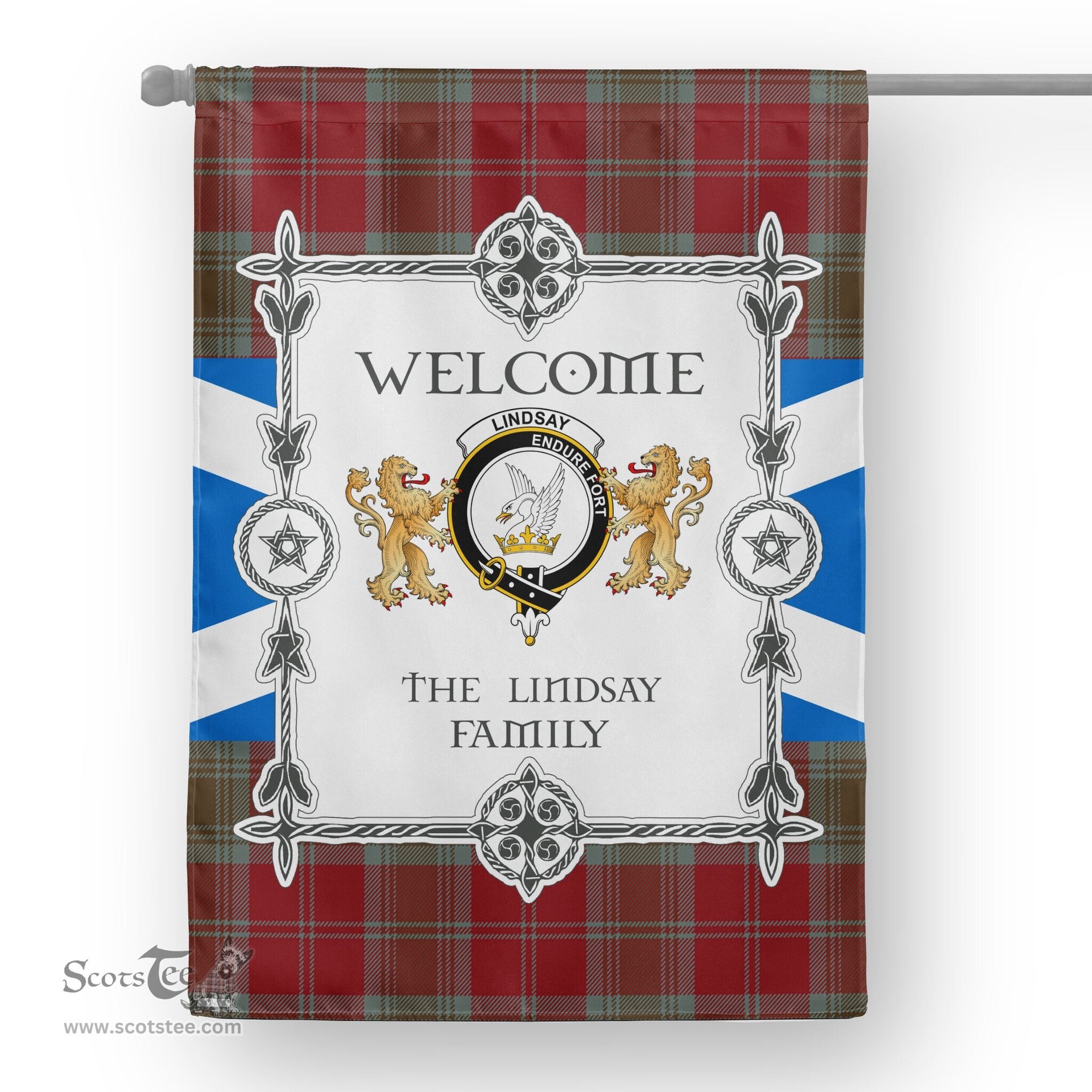 Lindsay Weathered Tartan Garden Flag - Tartan Flag Clan Badge Scottish Tartan House Flag, tartan garden flag, Tartan Flag, Crest Garden Flag, Garden Flag, Ireland Garden Flag, Family Crest, Custom Flag, Custom Garden Flag, Ireland Custom Flag, clan tartan flags