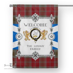 Lindsay Weathered Tartan Garden Flag - Tartan Flag Clan Badge Scottish Tartan House Flag, tartan garden flag, Tartan Flag, Crest Garden Flag, Garden Flag, Ireland Garden Flag, Family Crest, Custom Flag, Custom Garden Flag, Ireland Custom Flag, clan tartan flags