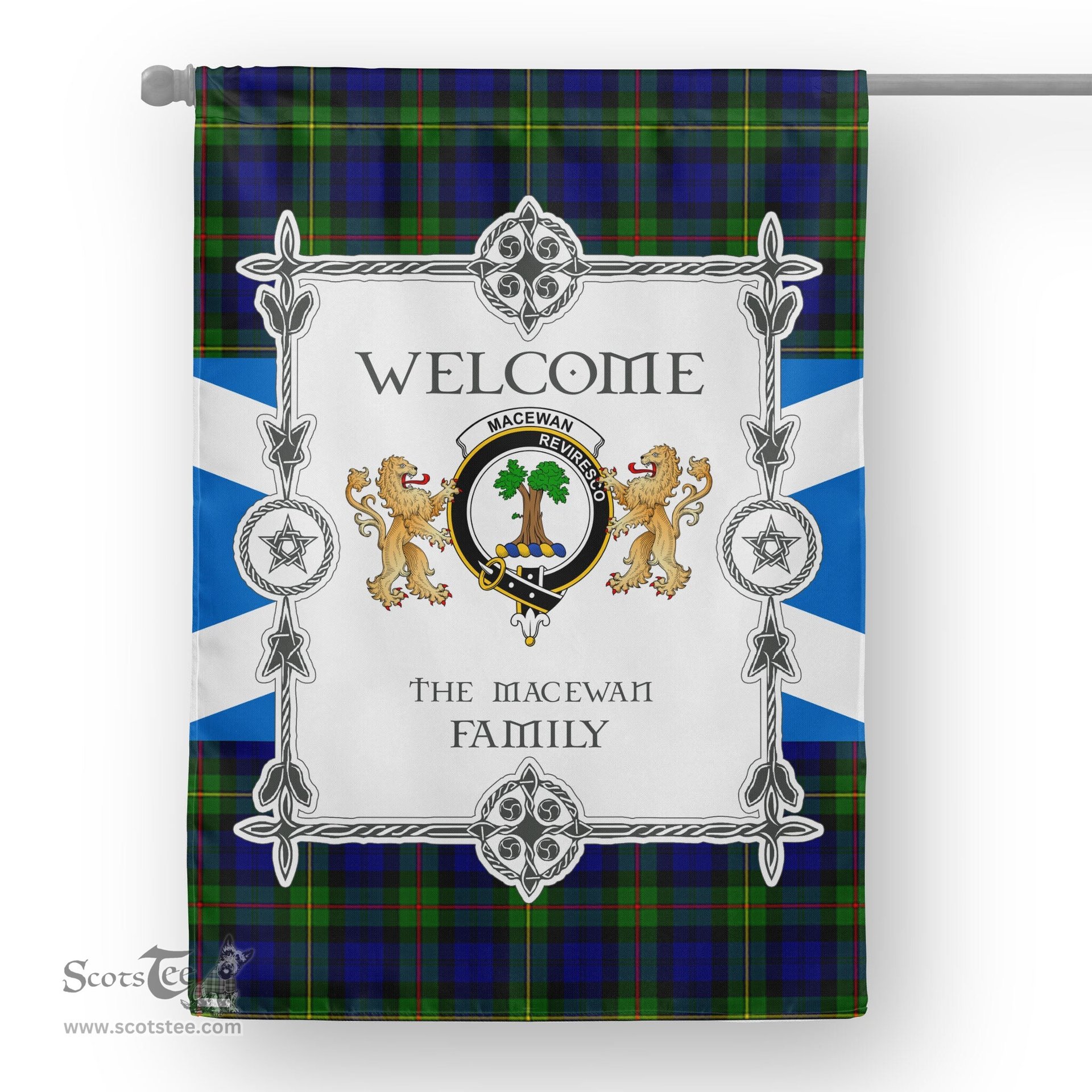 Scotstee Shop MacEwan Tartan Garden Flag - Tartan Flag Clan Badge Scottish Tartan House Flag, tartan garden flag, Tartan Flag, Crest Garden Flag, Garden Flag, Ireland Garden Flag, Family Crest, Custom Flag, Custom Garden Flag, Ireland Custom Flag, clan tartan flags