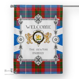 Scotstee Shop Newton Tartan Garden Flag - Tartan Flag Clan Badge Scottish Tartan House Flag, tartan garden flag, Tartan Flag, Crest Garden Flag, Garden Flag, Ireland Garden Flag, Family Crest, Custom Flag, Custom Garden Flag, Ireland Custom Flag, clan tartan flags