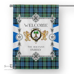 Scotstee Shop MacEwan Ancient Tartan Garden Flag - Tartan Flag Clan Badge Scottish Tartan House Flag, tartan garden flag, Tartan Flag, Crest Garden Flag, Garden Flag, Ireland Garden Flag, Family Crest, Custom Flag, Custom Garden Flag, Ireland Custom Flag, clan tartan flags