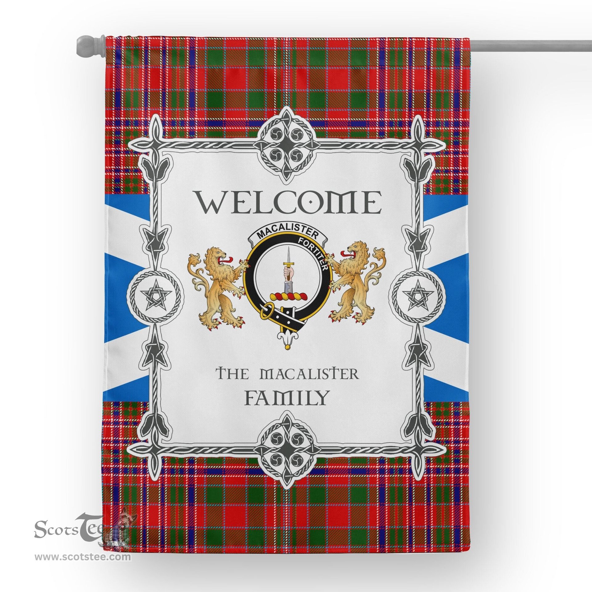 MacAlister Modern Tartan Garden Flag - Tartan Flag Clan Badge Scottish Tartan House Flag, tartan garden flag, Tartan Flag, Crest Garden Flag, Garden Flag, Ireland Garden Flag, Family Crest, Custom Flag, Custom Garden Flag, Ireland Custom Flag, clan tartan flags