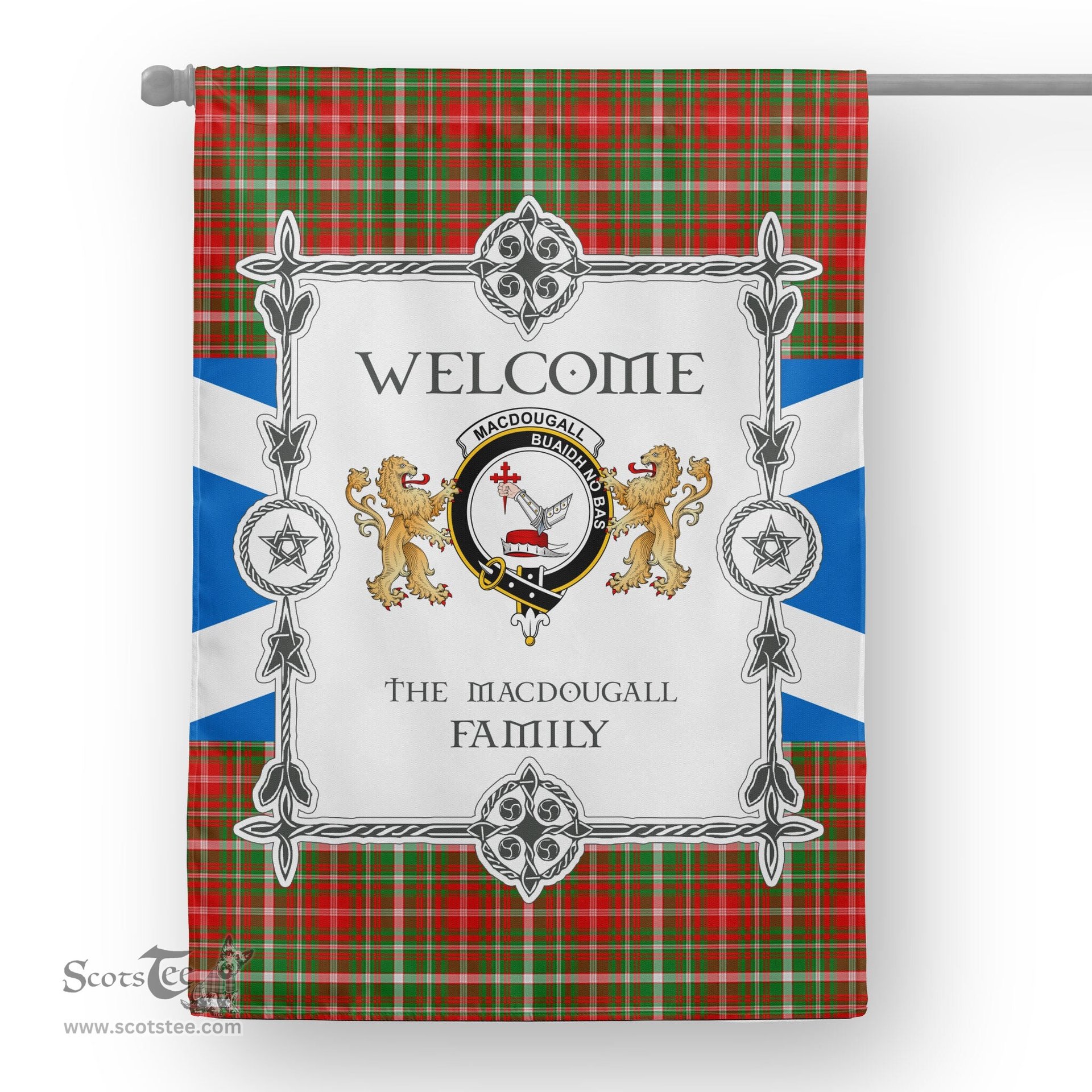 Scotstee Shop MacDougall Of Lochcarron Tartan Garden Flag - Tartan Flag Clan Badge Scottish Tartan House Flag, tartan garden flag, Tartan Flag, Crest Garden Flag, Garden Flag, Ireland Garden Flag, Family Crest, Custom Flag, Custom Garden Flag, Ireland Custom Flag, clan tartan flags