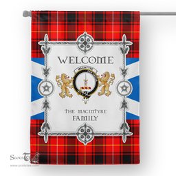 Scotstee Shop MacIntyre Modern Tartan Garden Flag - Tartan Flag Clan Badge Scottish Tartan House Flag, tartan garden flag, Tartan Flag, Crest Garden Flag, Garden Flag, Ireland Garden Flag, Family Crest, Custom Flag, Custom Garden Flag, Ireland Custom Flag, clan tartan flags
