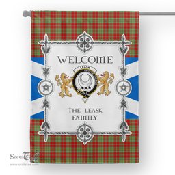 Leask Modern Tartan Garden Flag - Tartan Flag Clan Badge Scottish Tartan House Flag, tartan garden flag, Tartan Flag, Crest Garden Flag, Garden Flag, Ireland Garden Flag, Family Crest, Custom Flag, Custom Garden Flag, Ireland Custom Flag, clan tartan flags