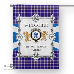 Scotstee Shop Ochterlony Tartan Garden Flag - Tartan Flag Clan Badge Scottish Tartan House Flag, tartan garden flag, Tartan Flag, Crest Garden Flag, Garden Flag, Ireland Garden Flag, Family Crest, Custom Flag, Custom Garden Flag, Ireland Custom Flag, clan tartan flags