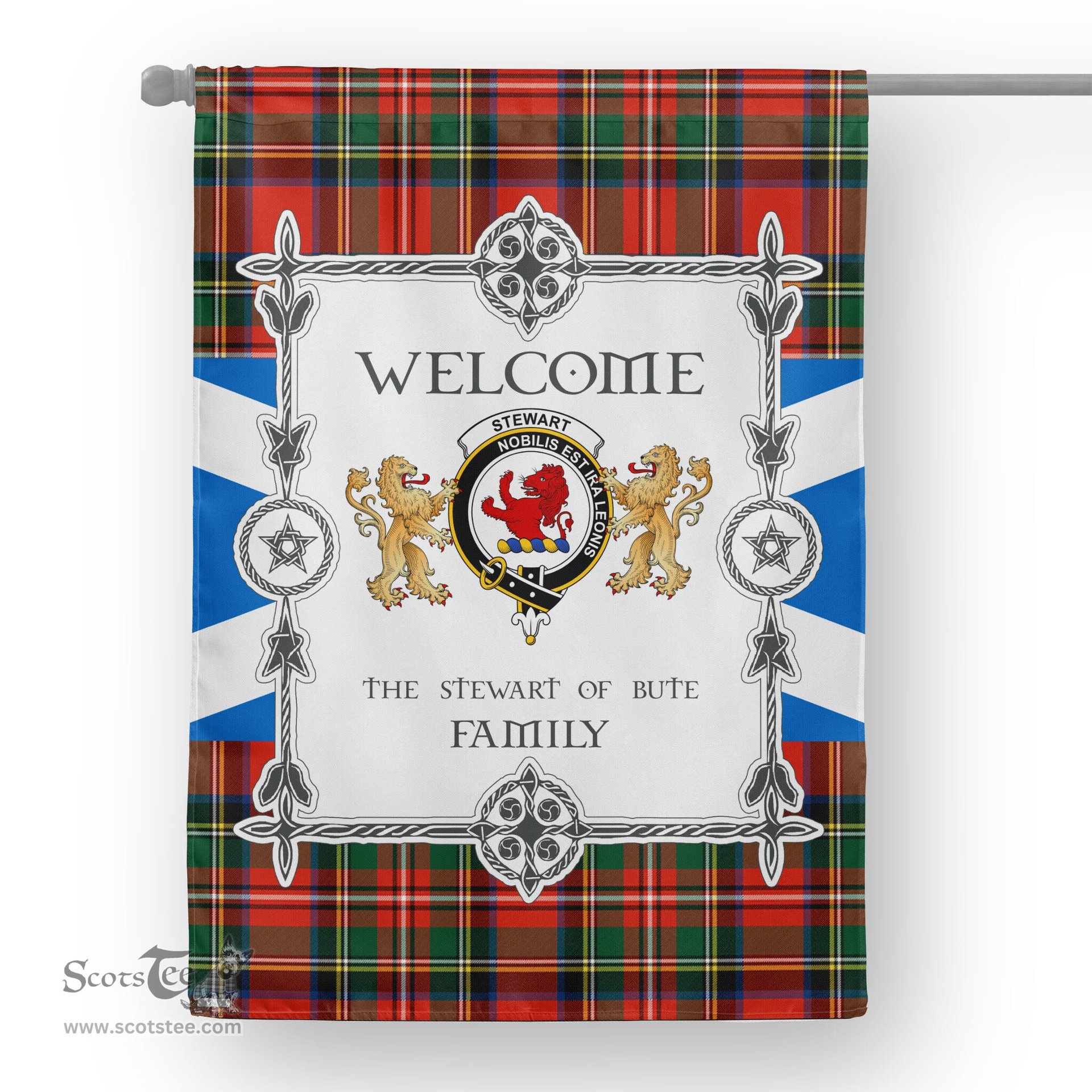 Scotstee Shop Stewart Of Bute Royal Modern Tartan Garden Flag - Tartan Flag Clan Badge Scottish Tartan House Flag, tartan garden flag, Tartan Flag, Crest Garden Flag, Garden Flag, Ireland Garden Flag, Family Crest, Custom Flag, Custom Garden Flag, Ireland Custom Flag, clan tartan flags