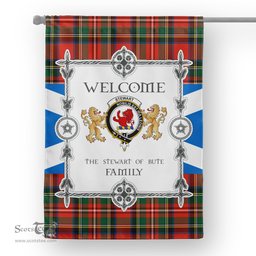 Scotstee Shop Stewart Of Bute Royal Modern Tartan Garden Flag - Tartan Flag Clan Badge Scottish Tartan House Flag, tartan garden flag, Tartan Flag, Crest Garden Flag, Garden Flag, Ireland Garden Flag, Family Crest, Custom Flag, Custom Garden Flag, Ireland Custom Flag, clan tartan flags