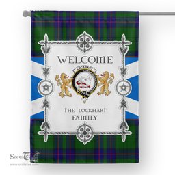 Lockhart Modern Tartan Garden Flag - Tartan Flag Clan Badge Scottish Tartan House Flag, tartan garden flag, Tartan Flag, Crest Garden Flag, Garden Flag, Ireland Garden Flag, Family Crest, Custom Flag, Custom Garden Flag, Ireland Custom Flag, clan tartan flags