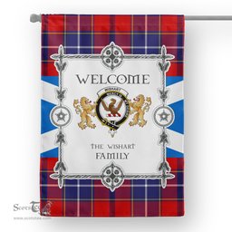 Scotstee Shop Wishart Dress Tartan Garden Flag - Tartan Flag Clan Badge Scottish Tartan House Flag, tartan garden flag, Tartan Flag, Crest Garden Flag, Garden Flag, Ireland Garden Flag, Family Crest, Custom Flag, Custom Garden Flag, Ireland Custom Flag, clan tartan flags