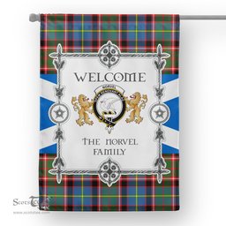 Scotstee Shop Norvel Tartan Garden Flag - Tartan Flag Clan Badge Scottish Tartan House Flag, tartan garden flag, Tartan Flag, Crest Garden Flag, Garden Flag, Ireland Garden Flag, Family Crest, Custom Flag, Custom Garden Flag, Ireland Custom Flag, clan tartan flags