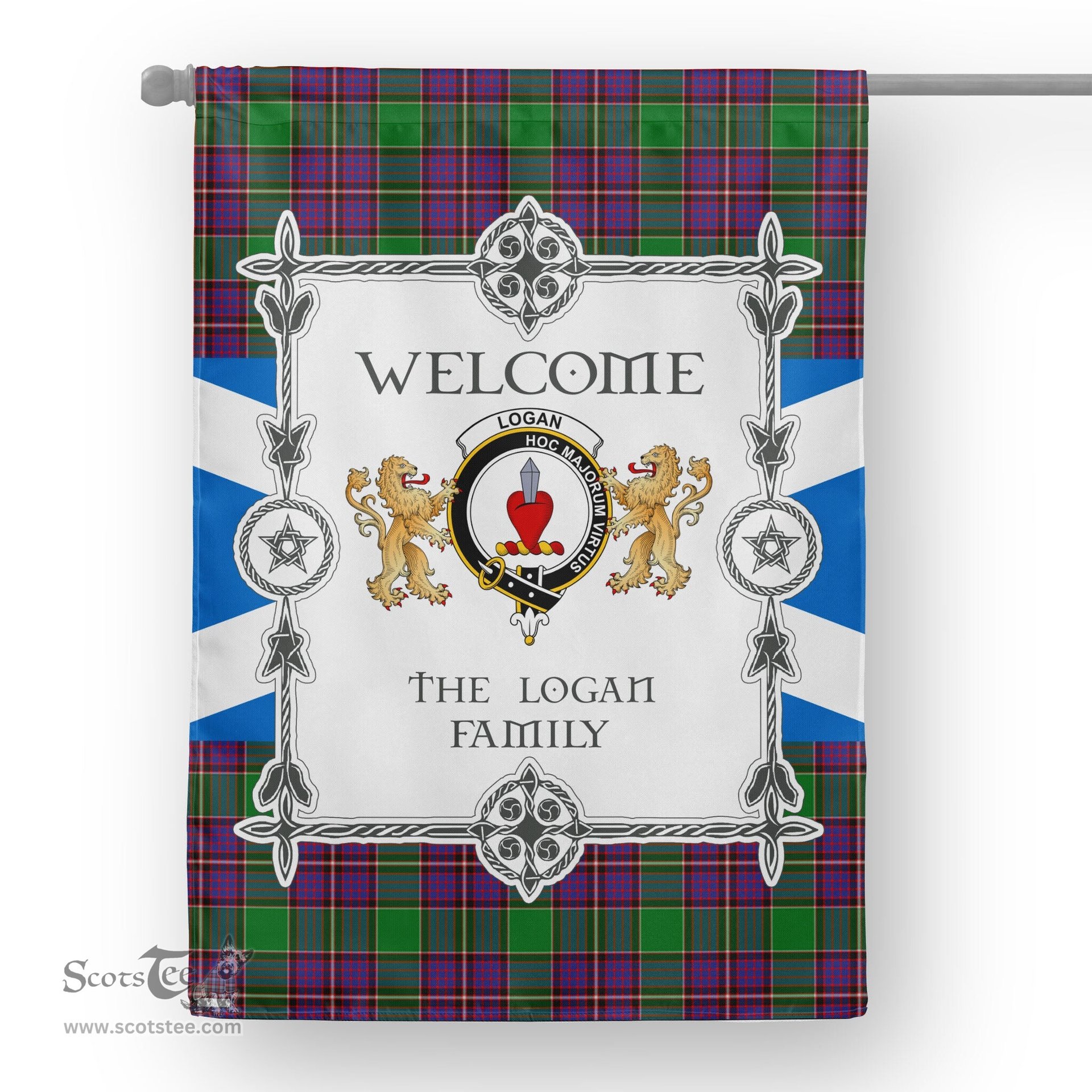 Logan Tartan Garden Flag - Tartan Flag Clan Badge Scottish Tartan House Flag, tartan garden flag, Tartan Flag, Crest Garden Flag, Garden Flag, Ireland Garden Flag, Family Crest, Custom Flag, Custom Garden Flag, Ireland Custom Flag, clan tartan flags