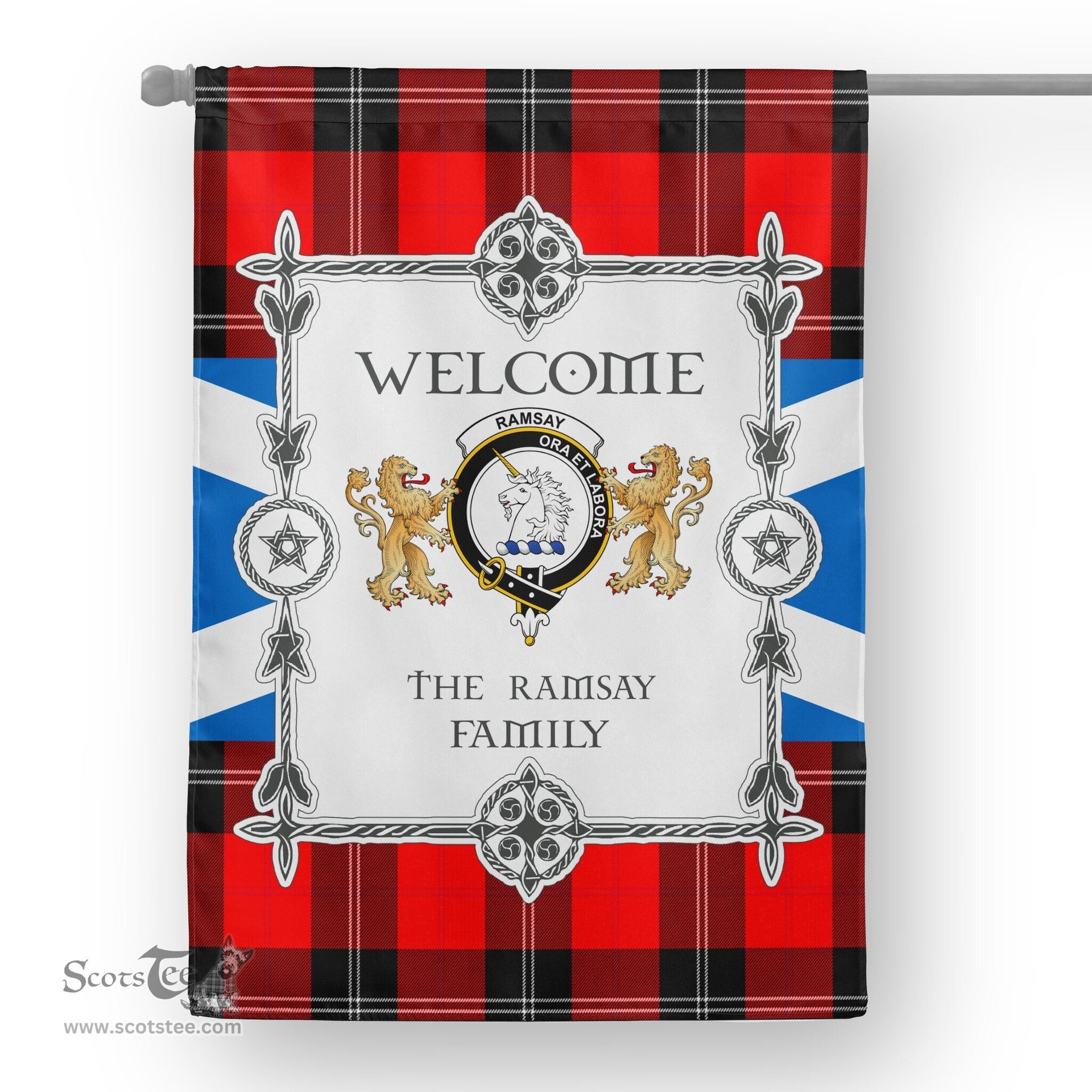 Scotstee Shop Ramsay Modern Tartan Garden Flag - Tartan Flag Clan Badge Scottish Tartan House Flag, tartan garden flag, Tartan Flag, Crest Garden Flag, Garden Flag, Ireland Garden Flag, Family Crest, Custom Flag, Custom Garden Flag, Ireland Custom Flag, clan tartan flags