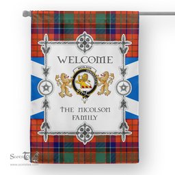 Scotstee Shop Nicolson Ancient Tartan Garden Flag - Tartan Flag Clan Badge Scottish Tartan House Flag, tartan garden flag, Tartan Flag, Crest Garden Flag, Garden Flag, Ireland Garden Flag, Family Crest, Custom Flag, Custom Garden Flag, Ireland Custom Flag, clan tartan flags