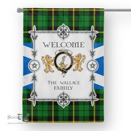 Scotstee Shop Wallace Hunting Tartan Garden Flag - Tartan Flag Clan Badge Scottish Tartan House Flag, tartan garden flag, Tartan Flag, Crest Garden Flag, Garden Flag, Ireland Garden Flag, Family Crest, Custom Flag, Custom Garden Flag, Ireland Custom Flag, clan tartan flags