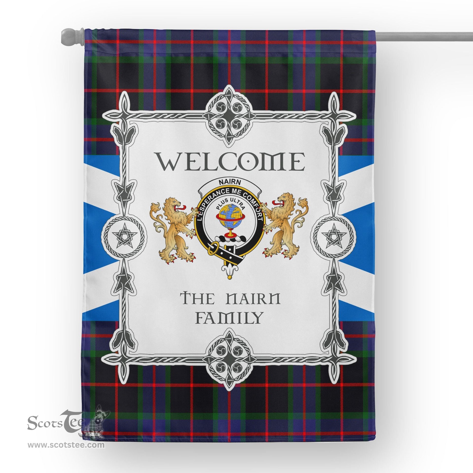 Scotstee Shop Nairn Tartan Garden Flag - Tartan Flag Clan Badge Scottish Tartan House Flag, tartan garden flag, Tartan Flag, Crest Garden Flag, Garden Flag, Ireland Garden Flag, Family Crest, Custom Flag, Custom Garden Flag, Ireland Custom Flag, clan tartan flags