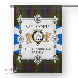 Scotstee Shop Cunningham Hunting Modern Tartan Garden Flag - Tartan Flag Clan Badge Scottish Tartan House Flag, tartan garden flag, Tartan Flag, Crest Garden Flag, Garden Flag, Ireland Garden Flag, Family Crest, Custom Flag, Custom Garden Flag, Ireland Custom Flag, clan tartan flags