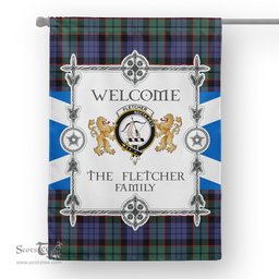 Fletcher Modern Tartan Garden Flag - Tartan Flag Clan Badge Scottish Tartan House Flag, tartan garden flag, Tartan Flag, Crest Garden Flag, Garden Flag, Ireland Garden Flag, Family Crest, Custom Flag, Custom Garden Flag, Ireland Custom Flag, clan tartan flags