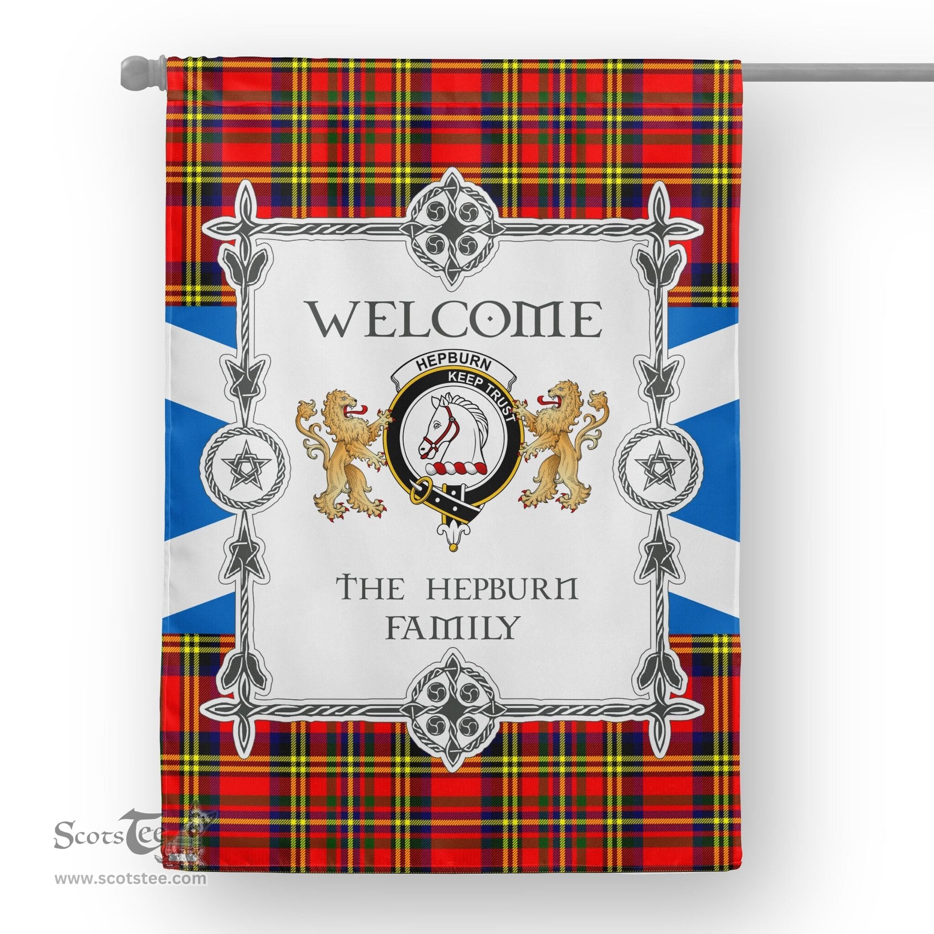 Hepburn Tartan Garden Flag - Tartan Flag Clan Badge Scottish Tartan House Flag, tartan garden flag, Tartan Flag, Crest Garden Flag, Garden Flag, Ireland Garden Flag, Family Crest, Custom Flag, Custom Garden Flag, Ireland Custom Flag, clan tartan flags