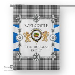 Scotstee Shop Douglas Flag Douglas Grey Modern Tartan Garden Flag - Tartan Flag Clan Badge Scottish Tartan House Flag, tartan garden flag, Tartan Flag, Crest Garden Flag, Garden Flag, Ireland Garden Flag, Family Crest, Custom Flag, Custom Garden Flag, Ireland Custom Flag, clan tartan flags