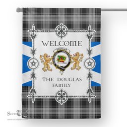 Scotstee Shop Douglas Flag Douglas Grey Tartan Garden Flag - Tartan Flag Clan Badge Scottish Tartan House Flag, tartan garden flag, Tartan Flag, Crest Garden Flag, Garden Flag, Ireland Garden Flag, Family Crest, Custom Flag, Custom Garden Flag, Ireland Custom Flag, clan tartan flags