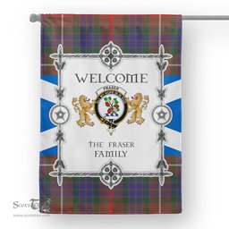 Fraser Hunting Modern Tartan Garden Flag - Tartan Flag Clan Badge Scottish Tartan House Flag, tartan garden flag, Tartan Flag, Crest Garden Flag, Garden Flag, Ireland Garden Flag, Family Crest, Custom Flag, Custom Garden Flag, Ireland Custom Flag, clan tartan flags