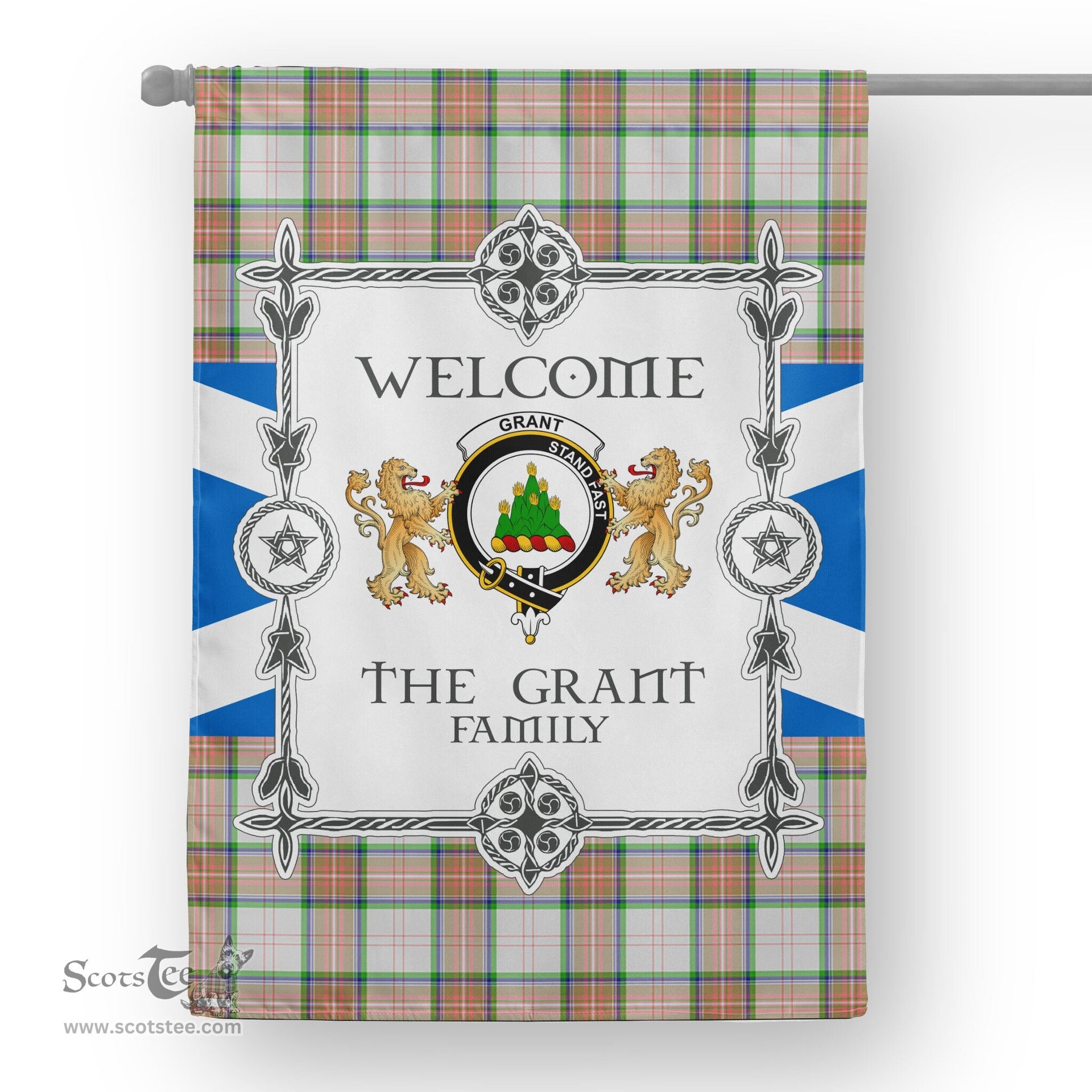 Grant Of Auchnarrow Tartan Garden Flag - Tartan Flag Clan Badge Scottish Tartan House Flag, tartan garden flag, Tartan Flag, Crest Garden Flag, Garden Flag, Ireland Garden Flag, Family Crest, Custom Flag, Custom Garden Flag, Ireland Custom Flag, clan tartan flags