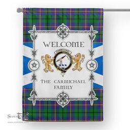 Scotstee Shop Carmichael Tartan Garden Flag - Tartan Flag Clan Badge Scottish Tartan House Flag, tartan garden flag, Tartan Flag, Crest Garden Flag, Garden Flag, Ireland Garden Flag, Family Crest, Custom Flag, Custom Garden Flag, Ireland Custom Flag, clan tartan flags