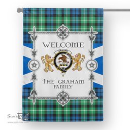 Graham Of Montrose Ancient Tartan Garden Flag - Tartan Flag Clan Badge Scottish Tartan House Flag, tartan garden flag, Tartan Flag, Crest Garden Flag, Garden Flag, Ireland Garden Flag, Family Crest, Custom Flag, Custom Garden Flag, Ireland Custom Flag, clan tartan flags