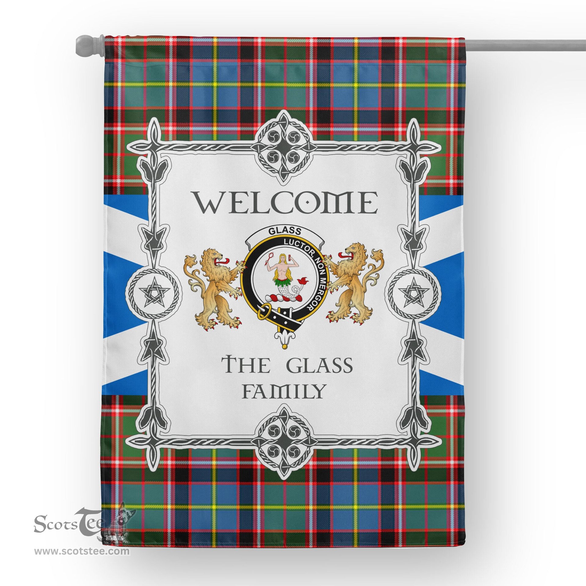 Glass Tartan Garden Flag - Tartan Flag Clan Badge Scottish Tartan House Flag, tartan garden flag, Tartan Flag, Crest Garden Flag, Garden Flag, Ireland Garden Flag, Family Crest, Custom Flag, Custom Garden Flag, Ireland Custom Flag, clan tartan flags
