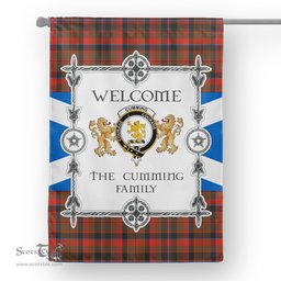 Scotstee Shop Cumming Hunting Weathered Tartan Garden Flag - Tartan Flag Clan Badge Scottish Tartan House Flag, tartan garden flag, Tartan Flag, Crest Garden Flag, Garden Flag, Ireland Garden Flag, Family Crest, Custom Flag, Custom Garden Flag, Ireland Custom Flag, clan tartan flags