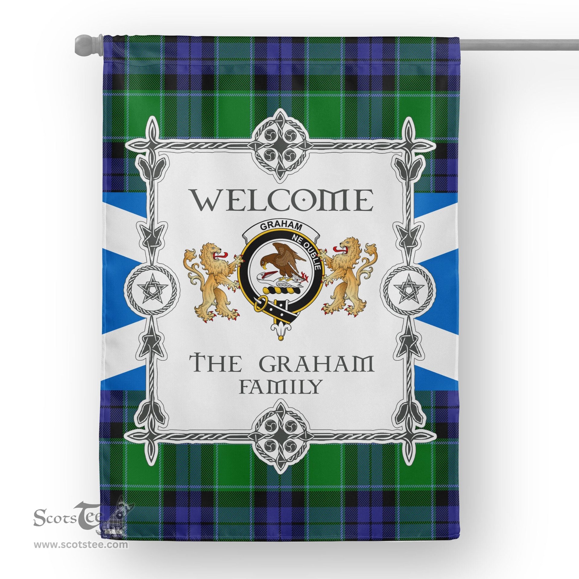 Graham Of Menteith Modern Tartan Garden Flag - Tartan Flag Clan Badge Scottish Tartan House Flag, tartan garden flag, Tartan Flag, Crest Garden Flag, Garden Flag, Ireland Garden Flag, Family Crest, Custom Flag, Custom Garden Flag, Ireland Custom Flag, clan tartan flags
