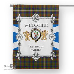Fraser Hunting Tartan Garden Flag - Tartan Flag Clan Badge Scottish Tartan House Flag, tartan garden flag, Tartan Flag, Crest Garden Flag, Garden Flag, Ireland Garden Flag, Family Crest, Custom Flag, Custom Garden Flag, Ireland Custom Flag, clan tartan flags