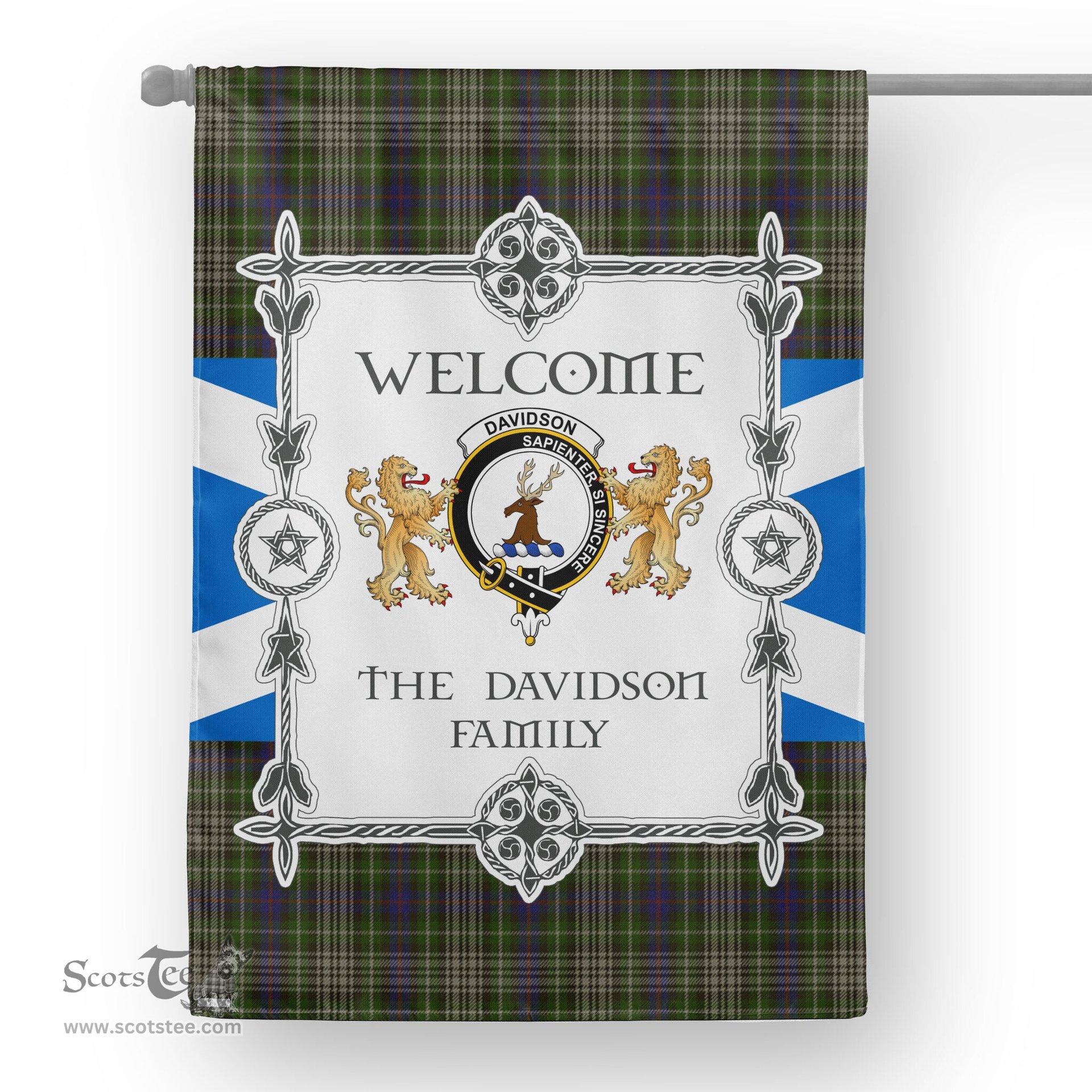 Scotstee Shop Davidson Tulloch Dress Tartan Garden Flag - Tartan Flag Clan Badge Scottish Tartan House Flag, tartan garden flag, Tartan Flag, Crest Garden Flag, Garden Flag, Ireland Garden Flag, Family Crest, Custom Flag, Custom Garden Flag, Ireland Custom Flag, clan tartan flags