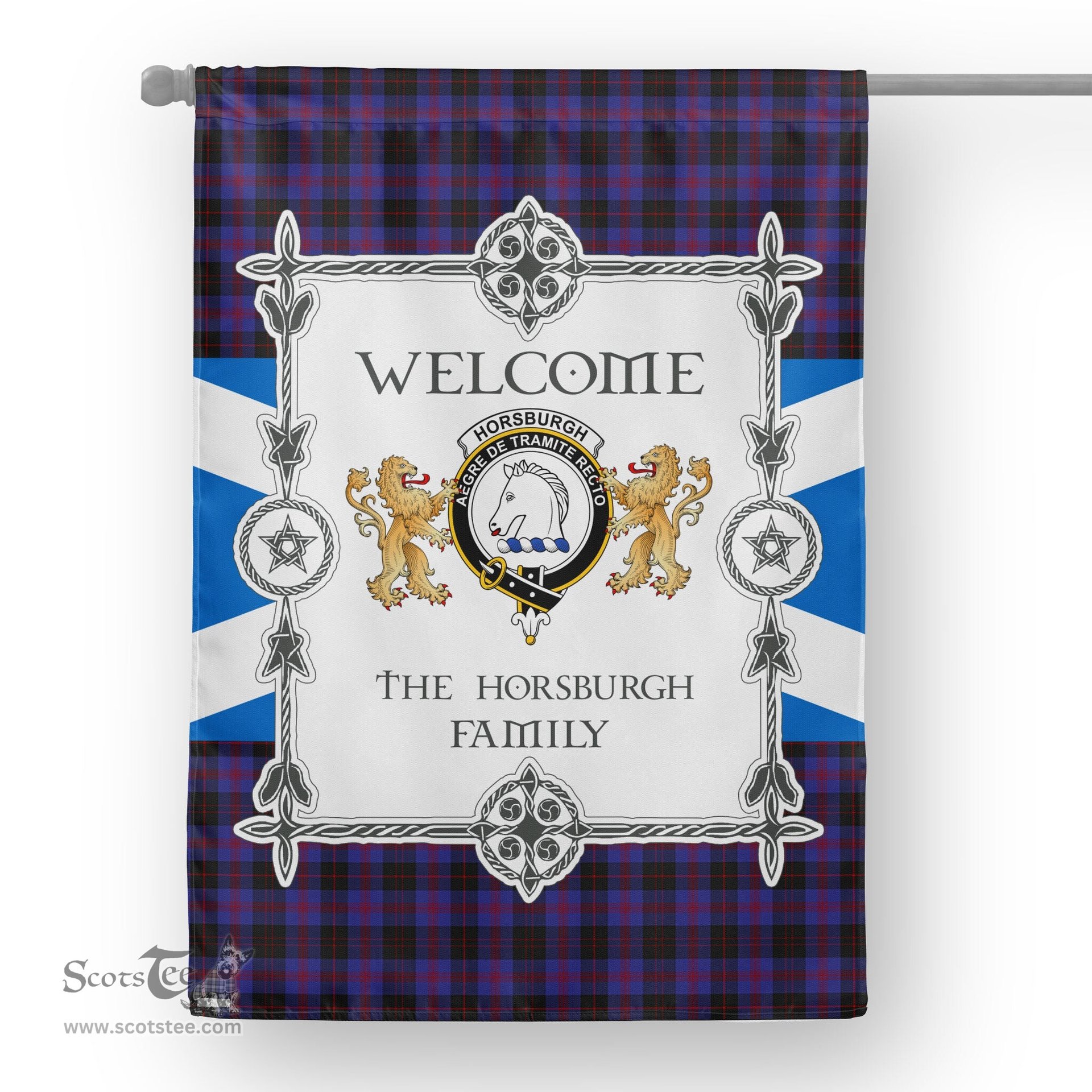 Horsburgh Tartan Garden Flag - Tartan Flag Clan Badge Scottish Tartan House Flag, tartan garden flag, Tartan Flag, Crest Garden Flag, Garden Flag, Ireland Garden Flag, Family Crest, Custom Flag, Custom Garden Flag, Ireland Custom Flag, clan tartan flags