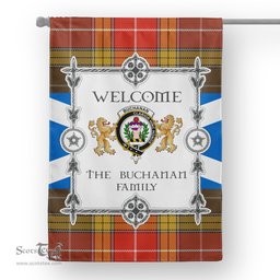 Scotstee Shop Buchanan Old Set Weathered Tartan Garden Flag - Tartan Flag Clan Badge Scottish Tartan House Flag, tartan garden flag, Tartan Flag, Crest Garden Flag, Garden Flag, Ireland Garden Flag, Family Crest, Custom Flag, Custom Garden Flag, Ireland Custom Flag, clan tartan flags