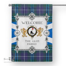 Glen Modern Tartan Garden Flag - Tartan Flag Clan Badge Scottish Tartan House Flag, tartan garden flag, Tartan Flag, Crest Garden Flag, Garden Flag, Ireland Garden Flag, Family Crest, Custom Flag, Custom Garden Flag, Ireland Custom Flag, clan tartan flags