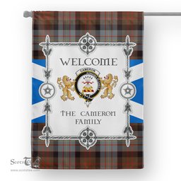 Scotstee Shop Cameron Of Erracht Weathered Tartan Garden Flag - Tartan Flag Clan Badge Scottish Tartan House Flag, tartan garden flag, Tartan Flag, Crest Garden Flag, Garden Flag, Ireland Garden Flag, Family Crest, Custom Flag, Custom Garden Flag, Ireland Custom Flag, clan tartan flags